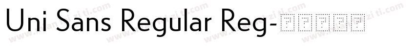 Uni Sans Regular Reg字体转换
